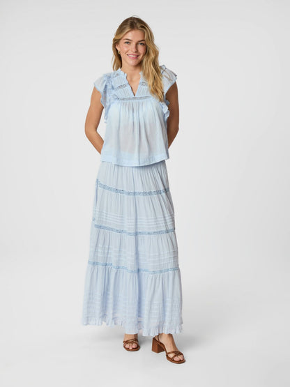 Felicia S Voile Skirt - Light Blue