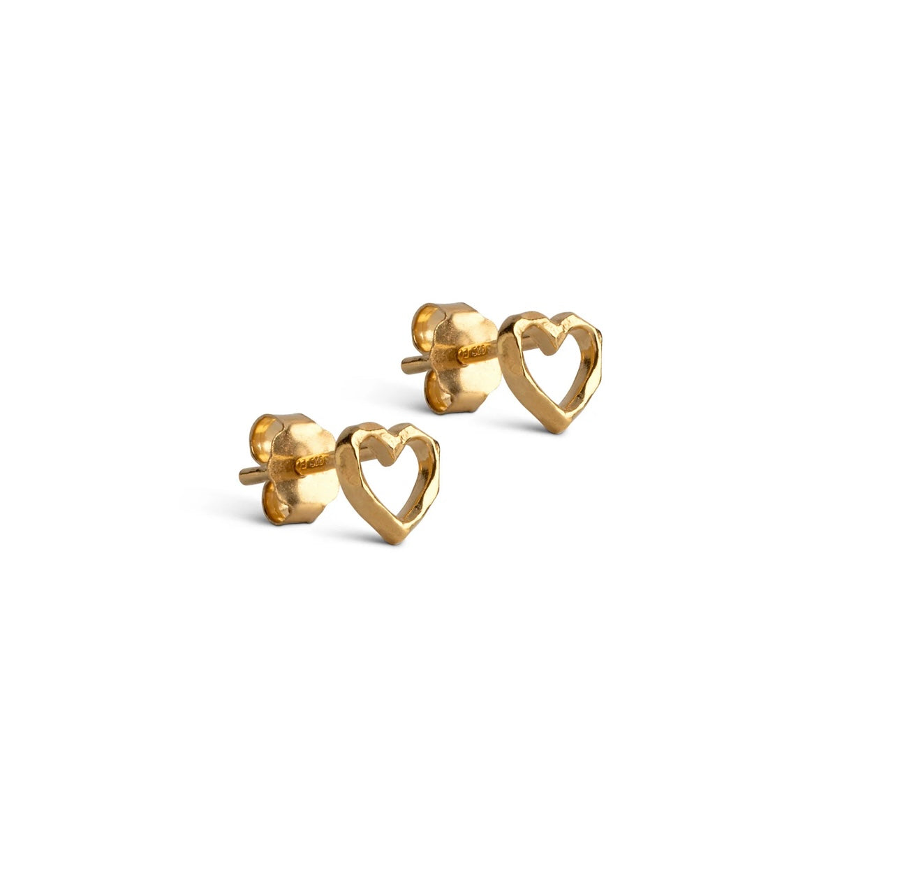 Organic Heart Gold Studs