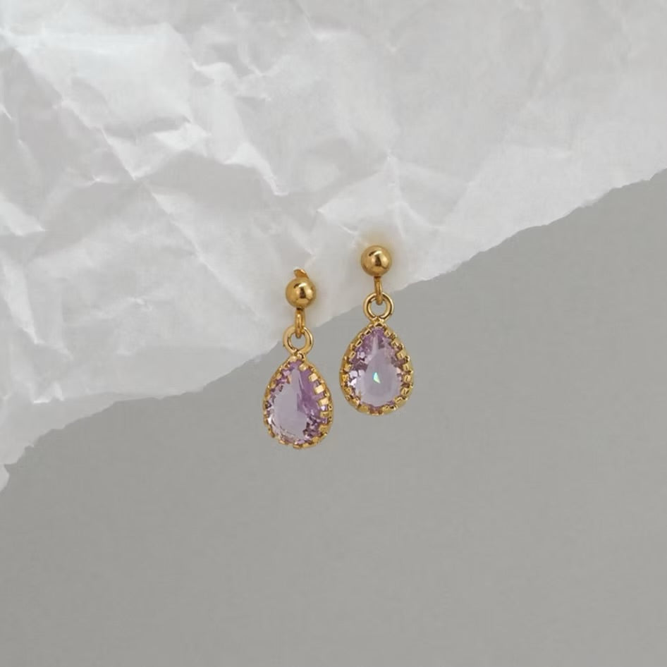 Rose Rain Drop Stud