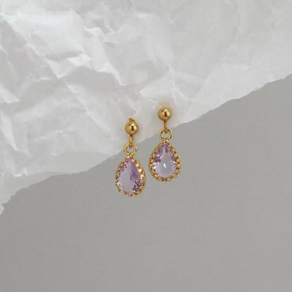 Rose Rain Drop Stud