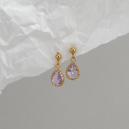 Rose Rain Drop Stud