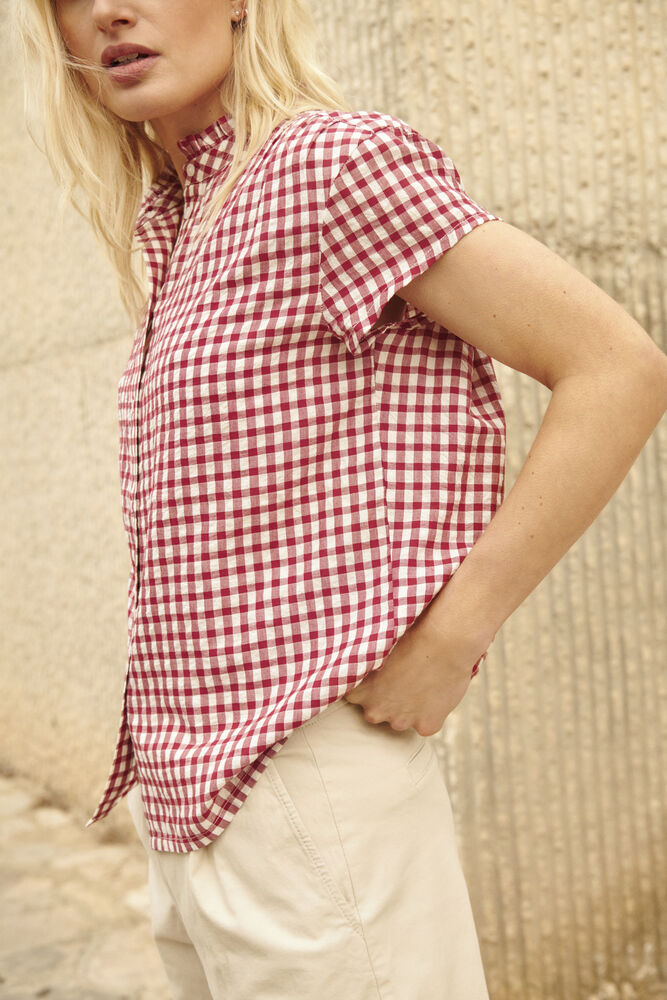 BjankaPW Blouse - Burnt Russet Check