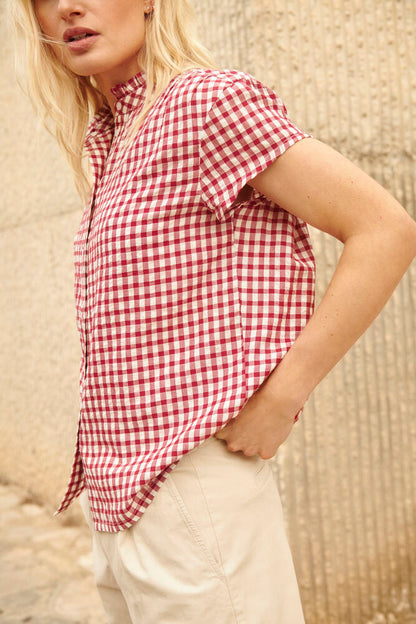 BjankaPW Blouse - Burnt Russet Check