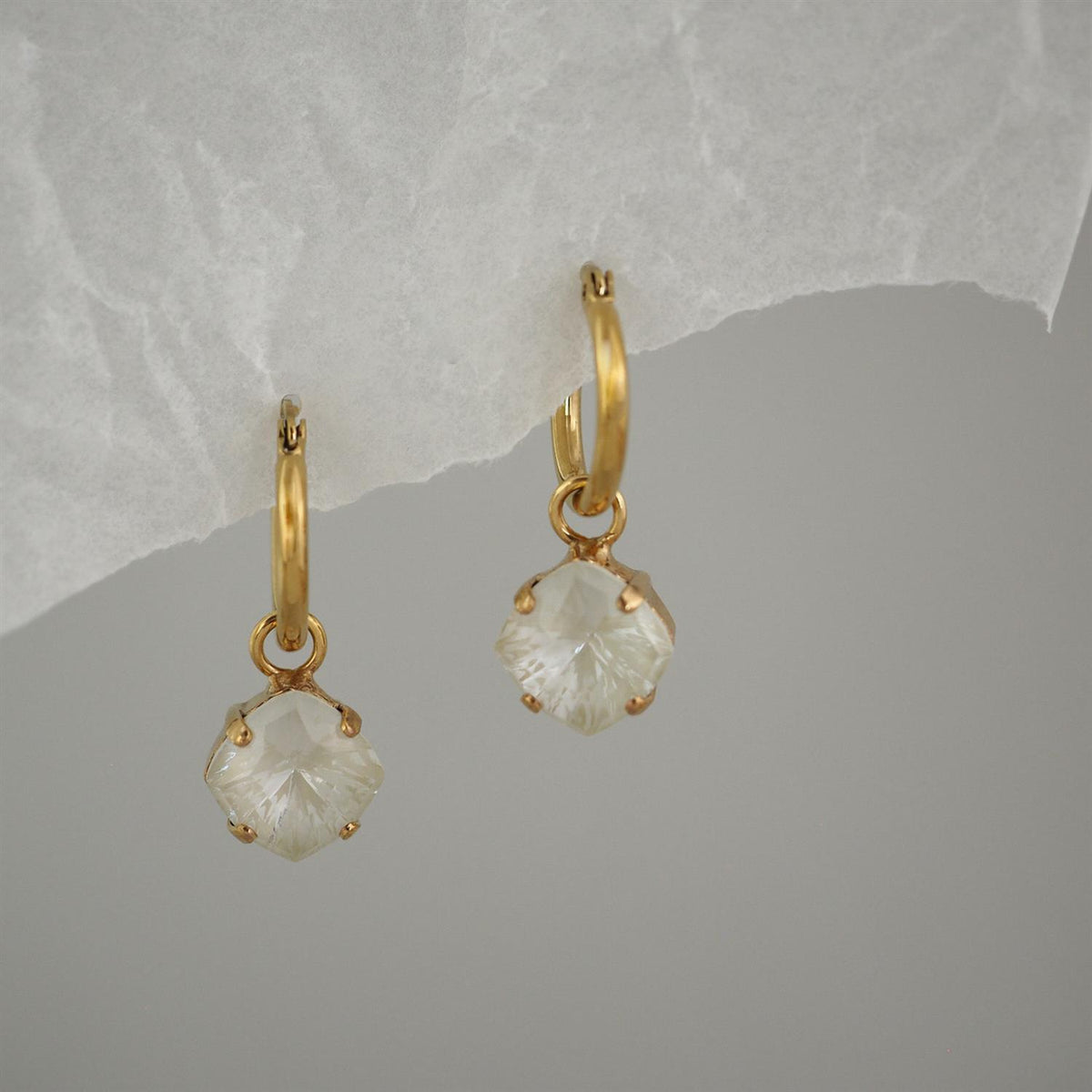 Goldie Hoops Cloud Dancer Square