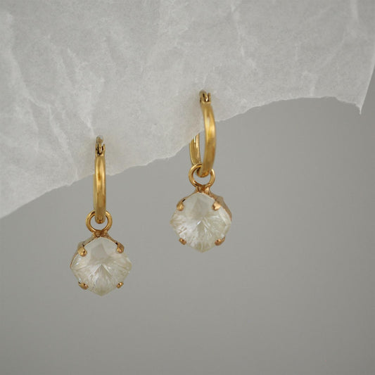 Goldie Hoops Cloud Dancer Square