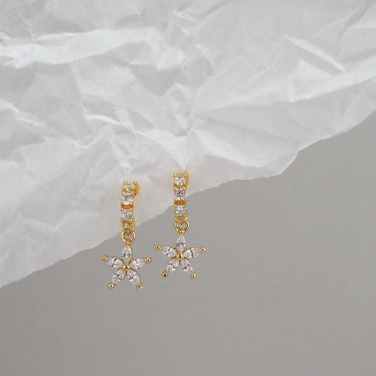 Crystal Flower Soarkle Hoops