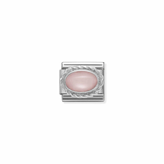 LINK, OVAL PINK OPAL