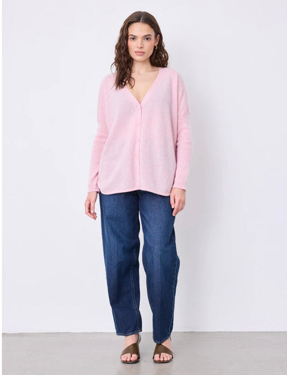 Alicia Cashmere Cardigan - Pivoine