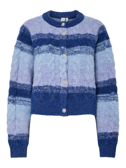 YASMEGANO LS KNIT CARDIGAN - DAZZLING BLUE
