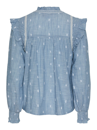 YASISABEL LS SHIRT - BLUE SHADOW