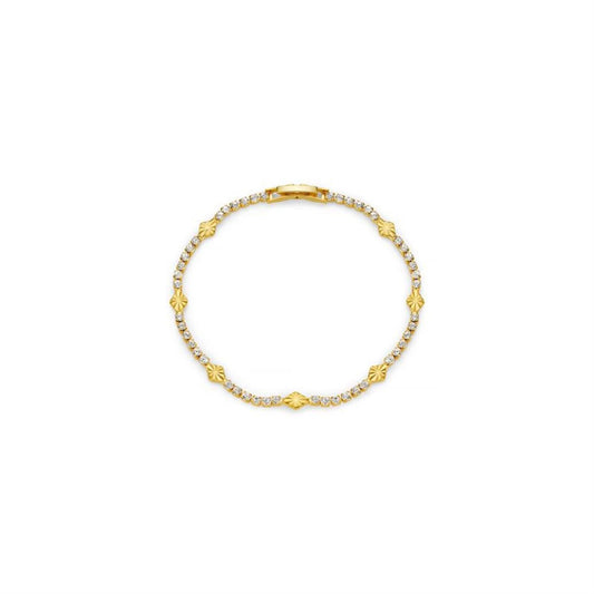 Cupchain & Etched Detail Tennis Bracelet