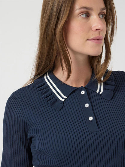 YASPRIMOS KNIT PULLOVER - NAVY