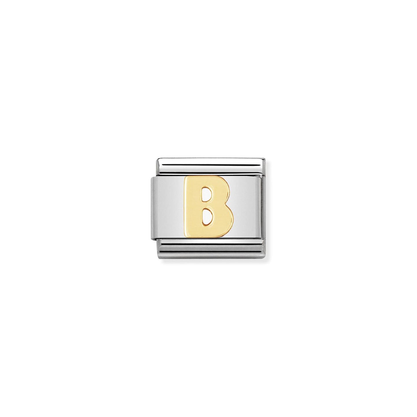 LINK, LETTER B IN YELLOW GOLD