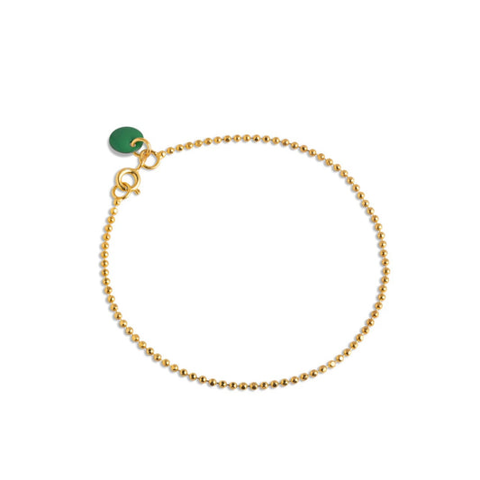 Ball Chain Petrol Green Bracelet