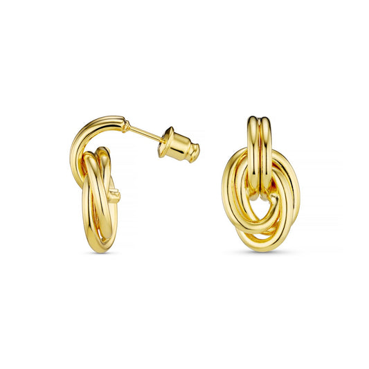 Interlocking Oval Drop Earrings