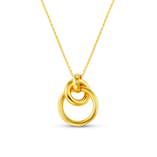 Interlocking open circle necklace