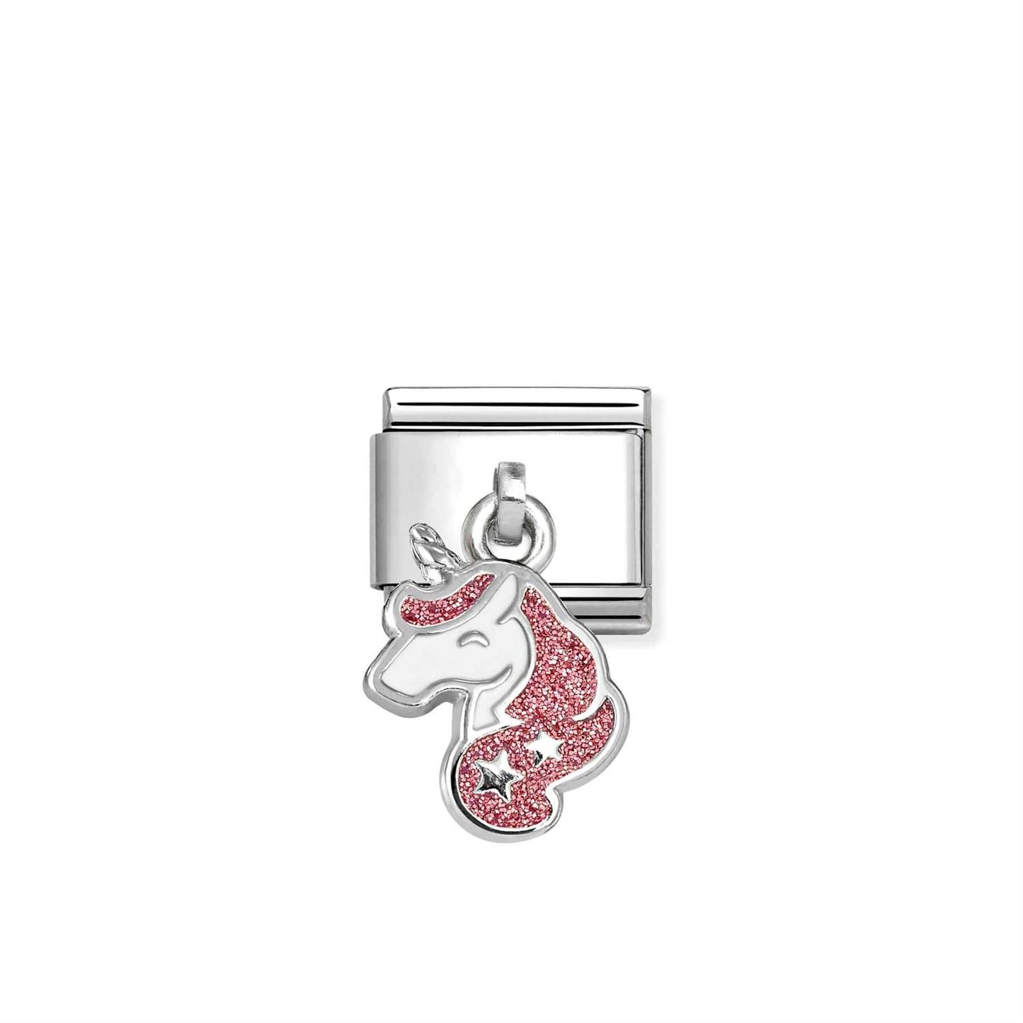 LINK, PINK AND WHITE UNICORN PENDANT