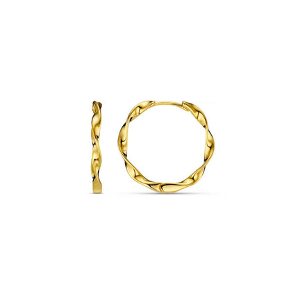 Mid size ribbon hoop earrings