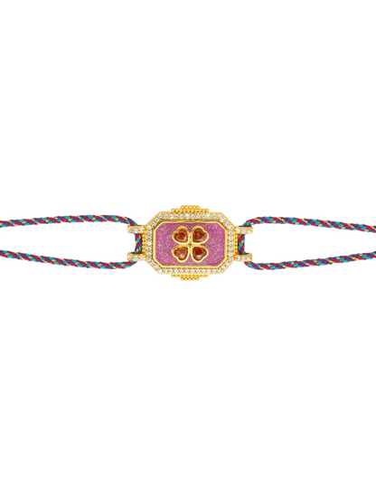 Fuchia Trefle Boheme Bracelet