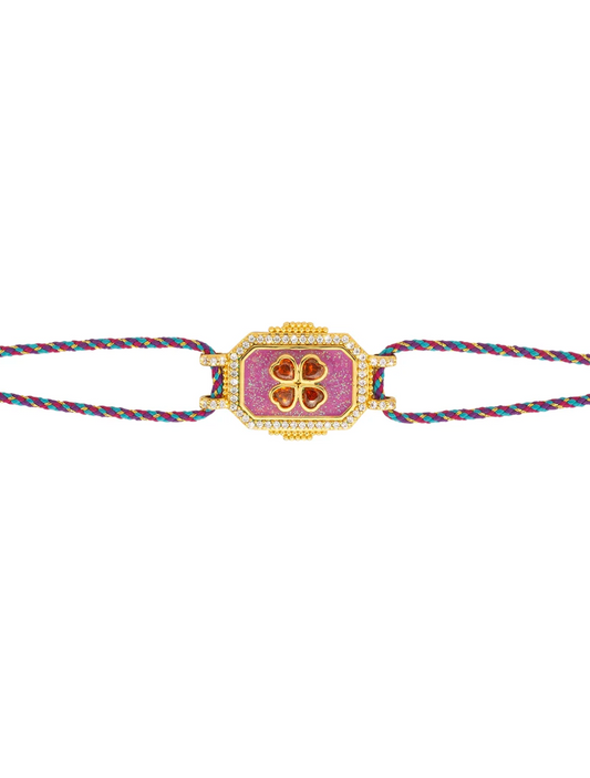 Fuchia Trefle Boheme Bracelet