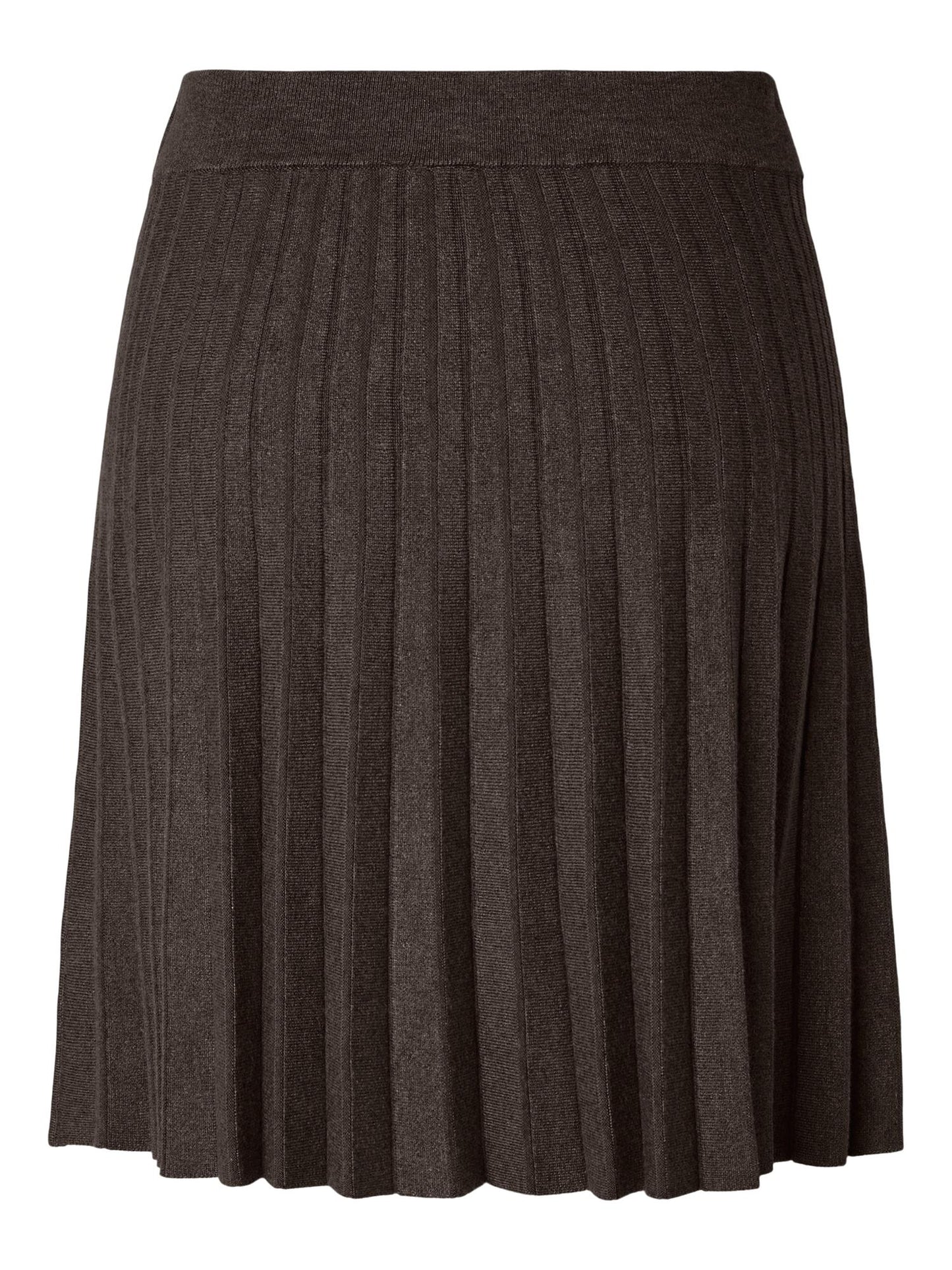 YASELENA HW PLEATED SKIRT - COFFEE BEAN