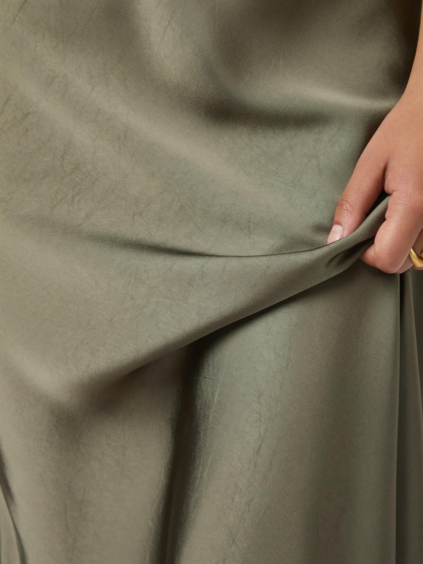 Vicky Heavy Sateen Skirt - Cold Army