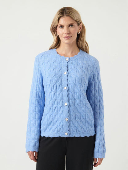 YASBUBERA KNIT CARDIGAN - VISTA BLUE