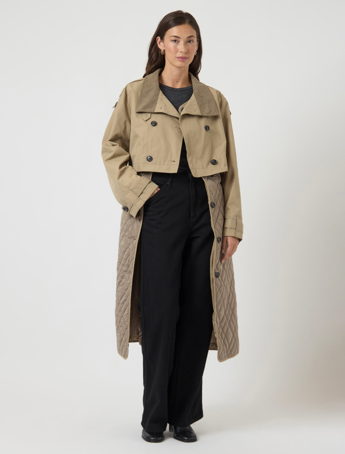 YASPRIXO LS COAT - SEPIA TINT