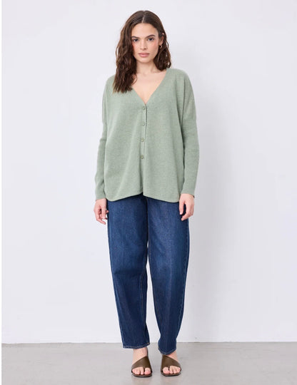 Alicia Cashmere Cardigan - Olive