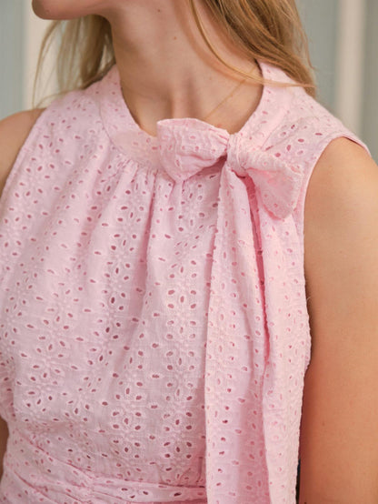 Ansol Emb Top - Light Pink