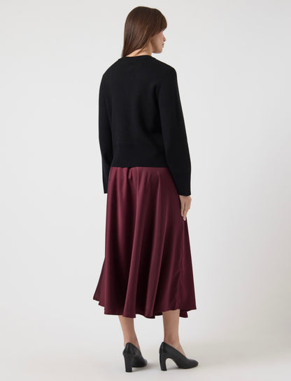 YASPIMI LS KNIT CARDIGAN - BLACK