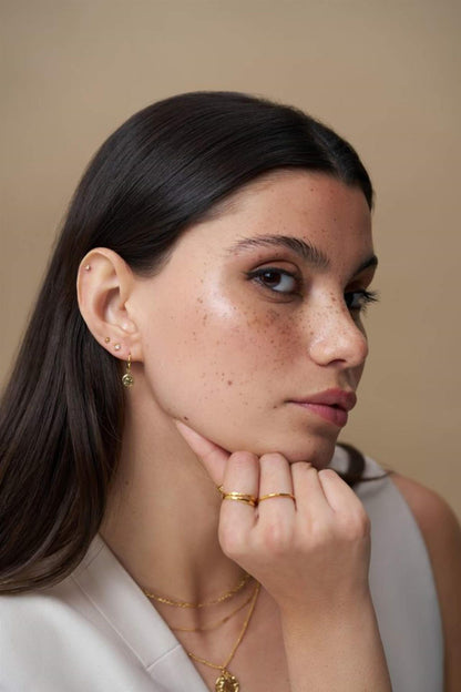 Mini coin hoop & stud earring 6 pack