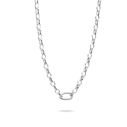 Charm Necklace With Connect Link Silver 50 cm