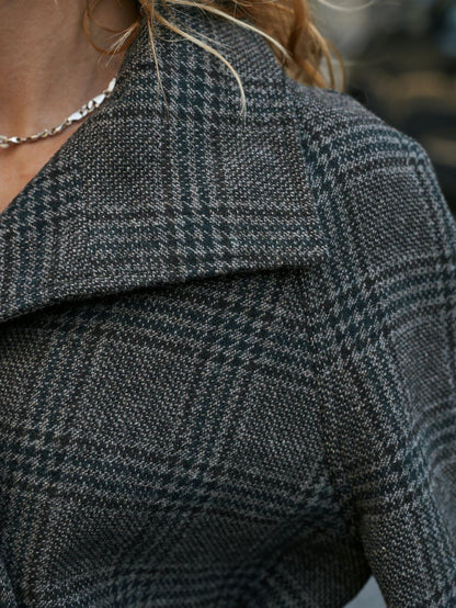 Munet Check Jacket - Dark Grey