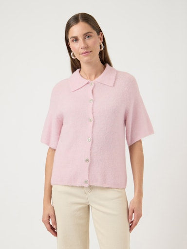YASDURA 2/4 KNIT CARDIGAN - PINK