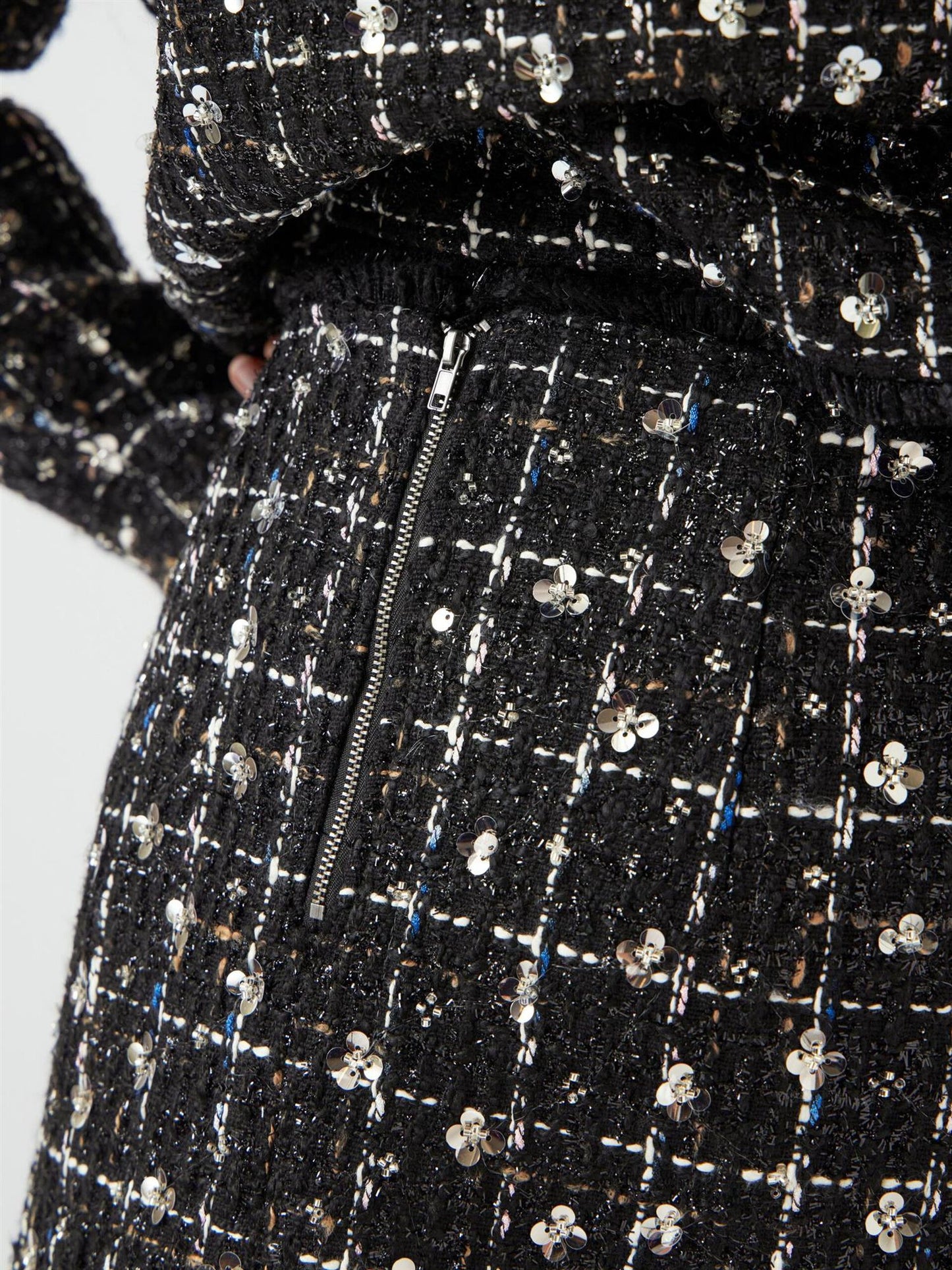 YASVALENDA MHW TWEED SKIRT - BLACK