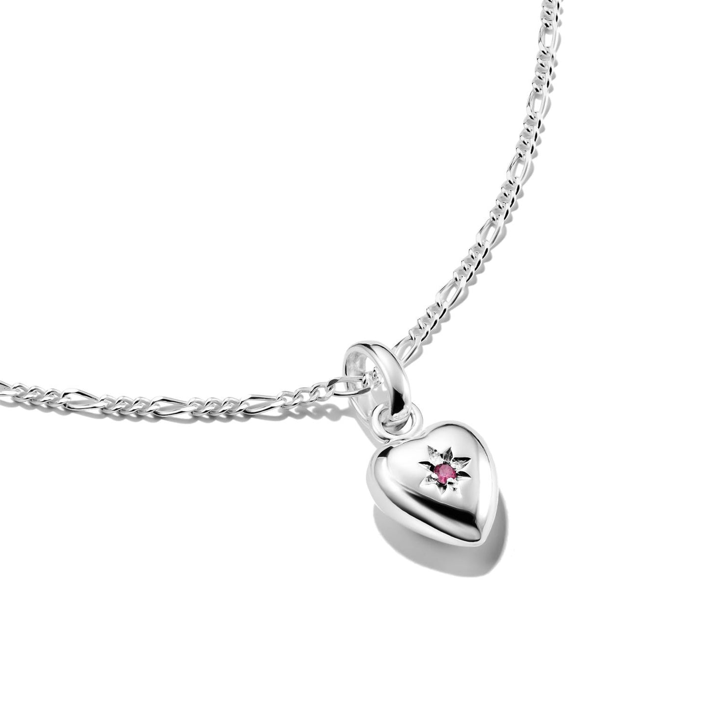 Charm Pendant Heart With Star Connect Silver