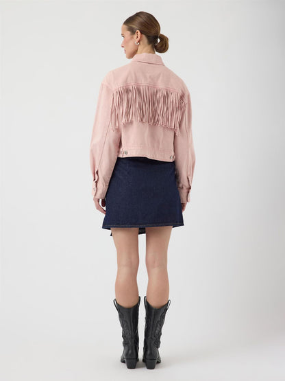 YASSUN CROP DENIM JACKET - ZEPHYR