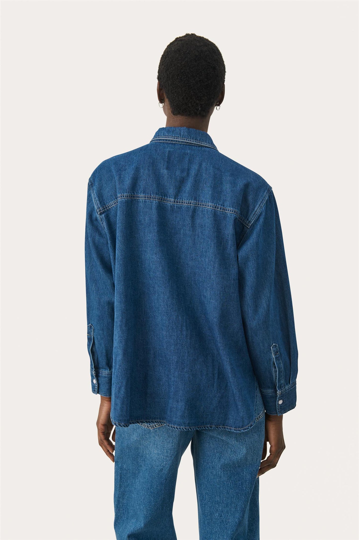 CollettePW Shirt - Medium Blue Denim