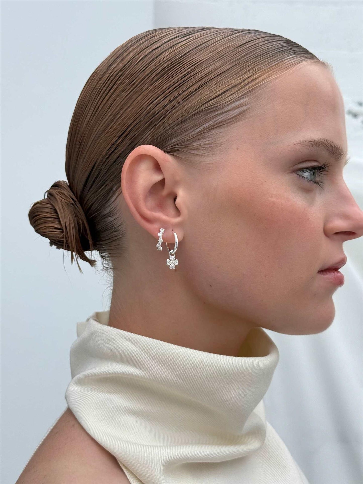 Medium Silver Hoops
