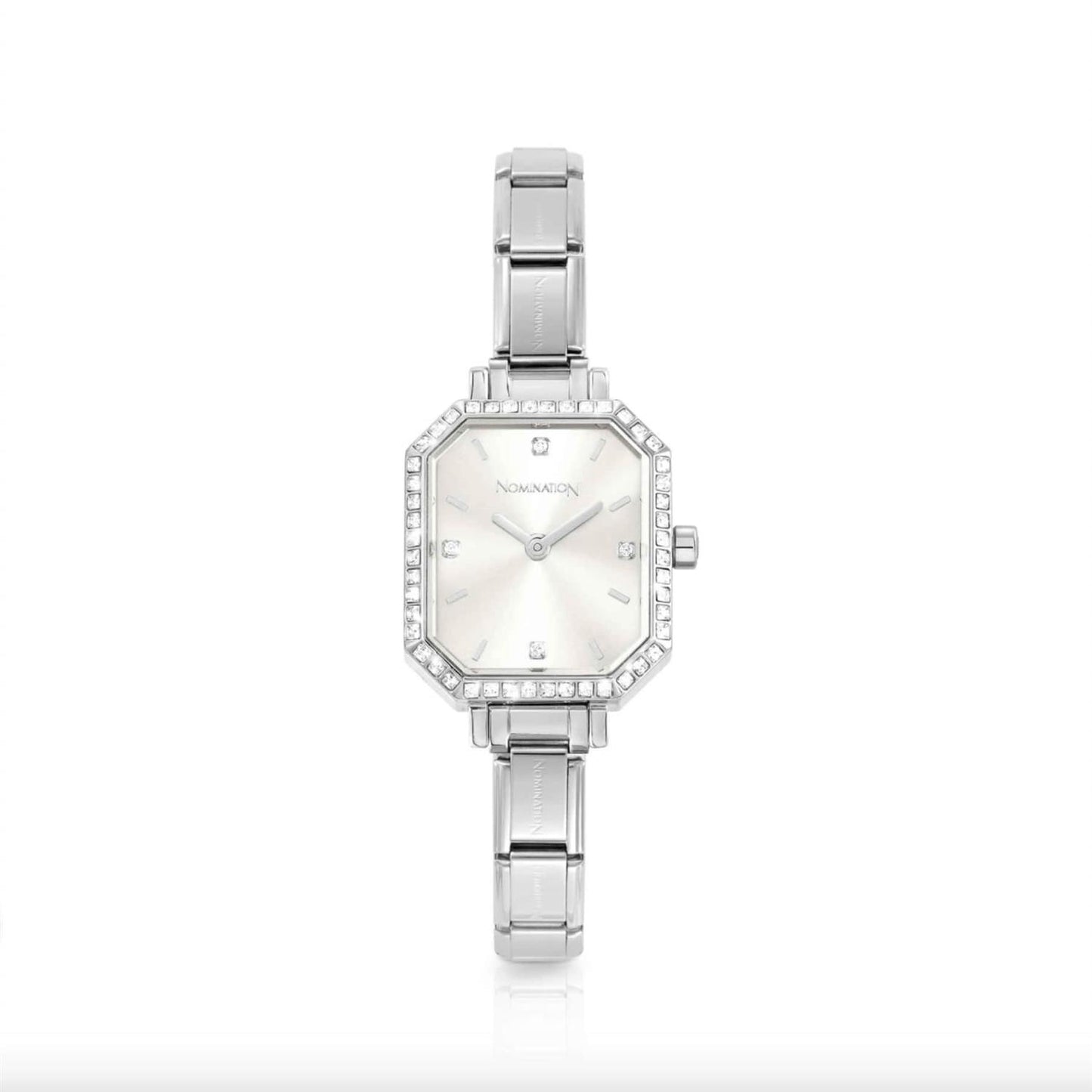 Rectangular Watch With Stones