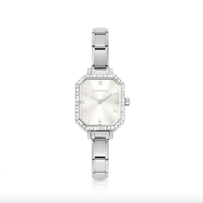 Rectangular Watch With Stones
