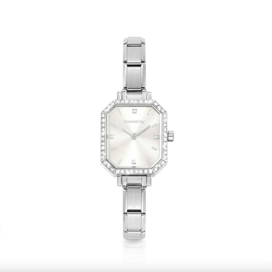Rectangular Watch With Stones