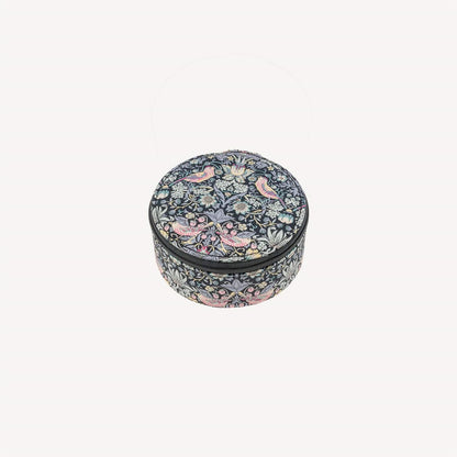 Jewelry Box Round mw - Liberty Strawberry Thief Black