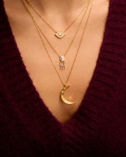 White Majestic Eye Necklace
