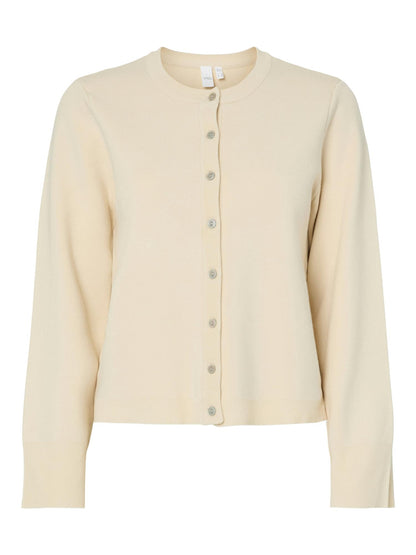 YASELENA SS KNIT CARDIGAN - BIRTCH