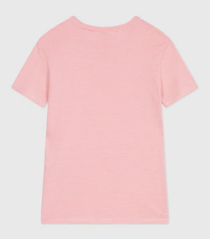 Tee-Shirt Round Neck MC - Pink Stripe