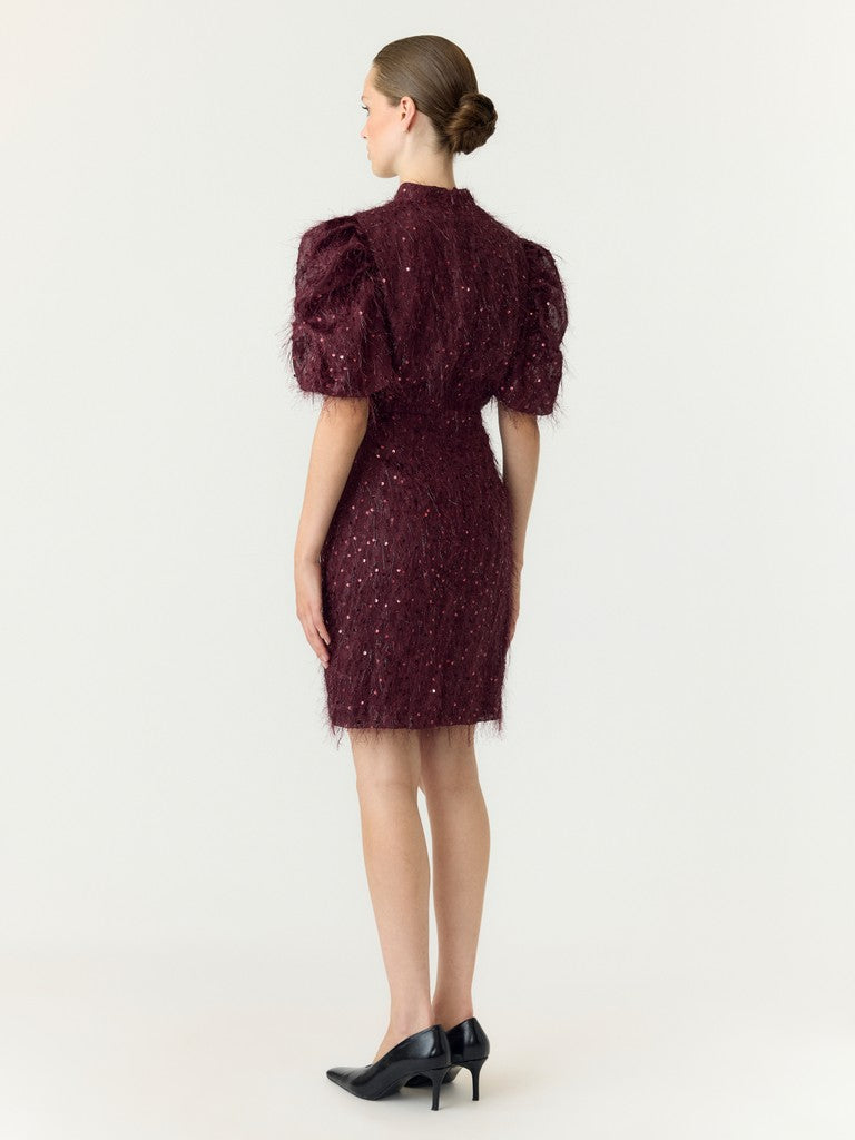 YASILZA 2/4 SEQUIN DRESS - PORT ROYALE