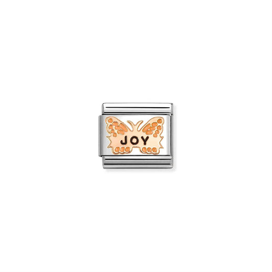 LINK, ROSEGOLD BLUE BUTTERFLY JOY