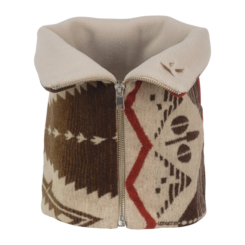 Classic Fullzip Neckband -Jacquard Brown